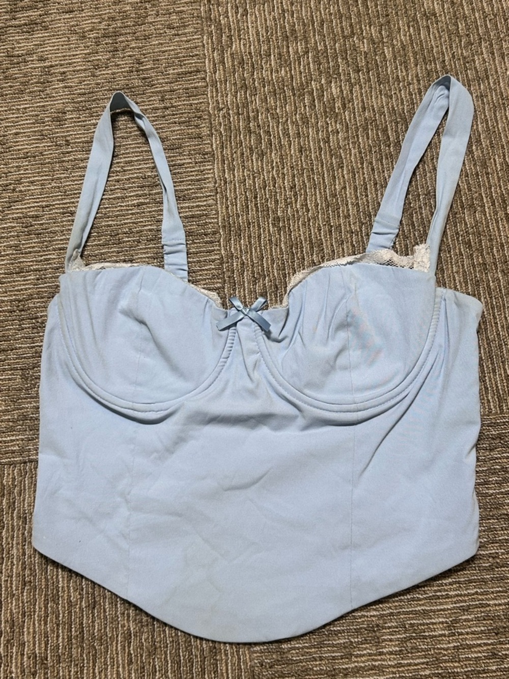 Windsor Light Blue Bustier Crop Top